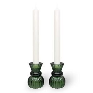 2pk 8” Bullseye’s Playground Taper Candles | Unscented + Glass Holders
